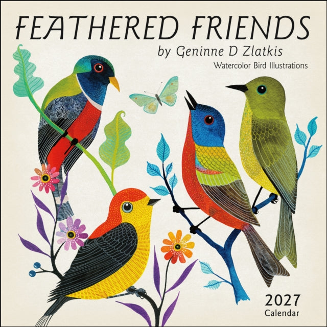 Feathered Friends 2027 Wall Calendar : Watercolor Bird Illustrations