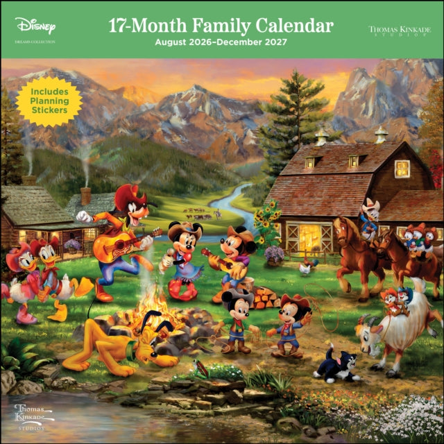 Disney Dreams by Thomas Kinkade Studios 17-Month 2026-2027 Family Wall Calendar